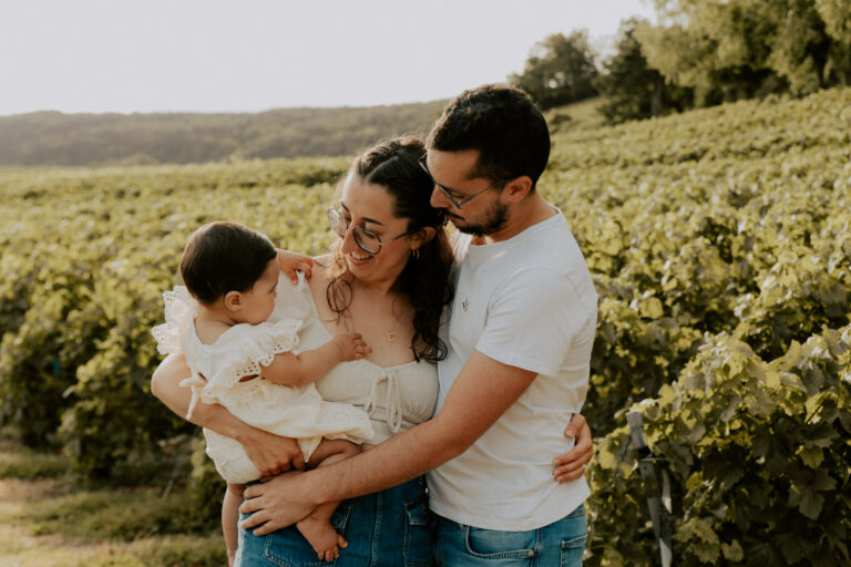 Séance photo famille vignes